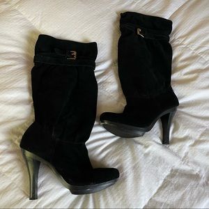 Michael Kors suede slouch boots